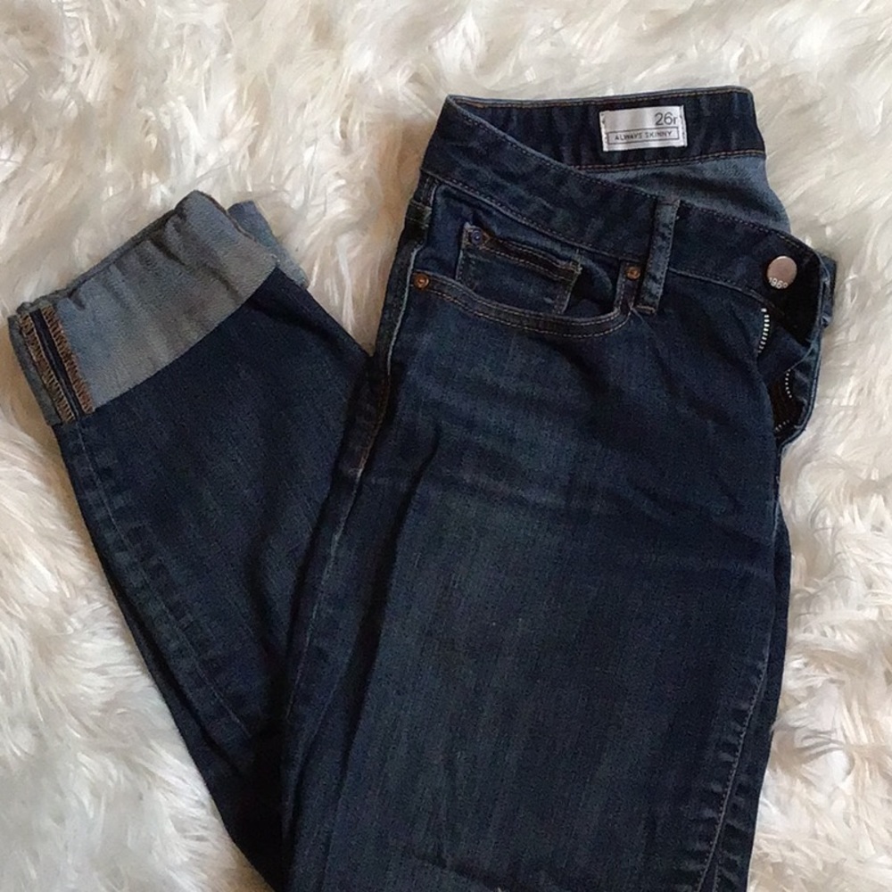 3/$15 gap skinny jeans - ankle rolled cuff